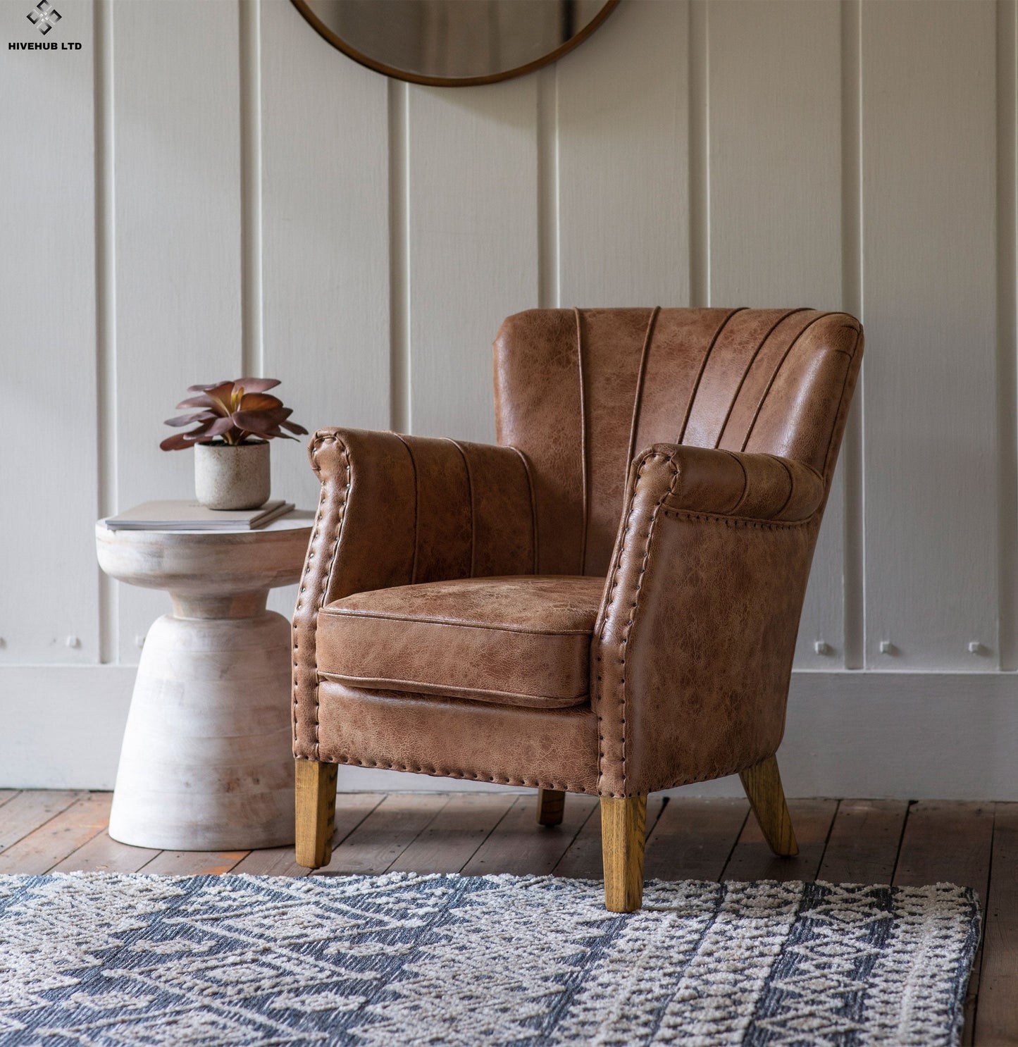 Craig Armchair Brown Leather