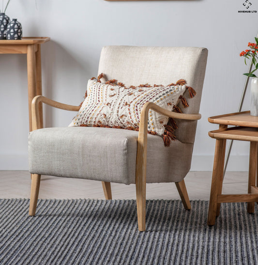 Cedric armchair natural linen